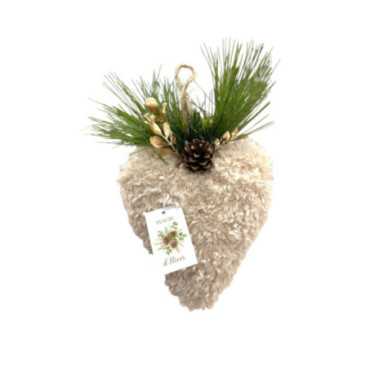 ORNEMENT COEUR BEIGE