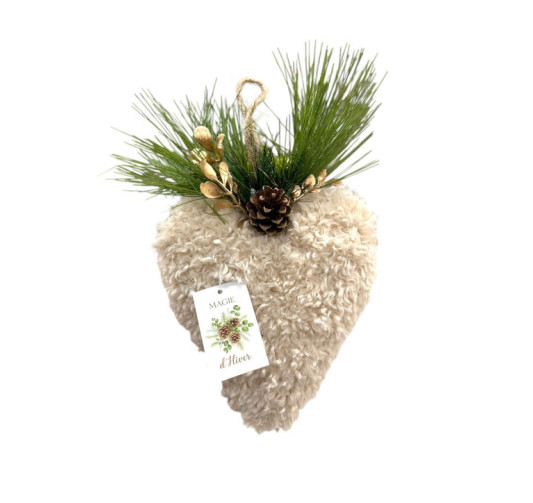 ORNEMENT COEUR BEIGE