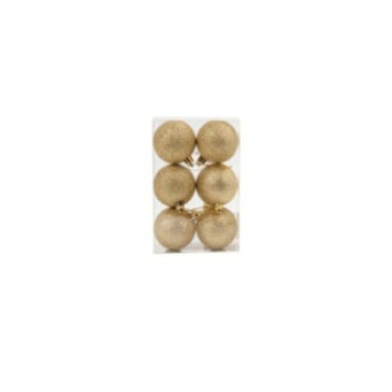 SET DE 6 BOULES DE NOEL 6CM