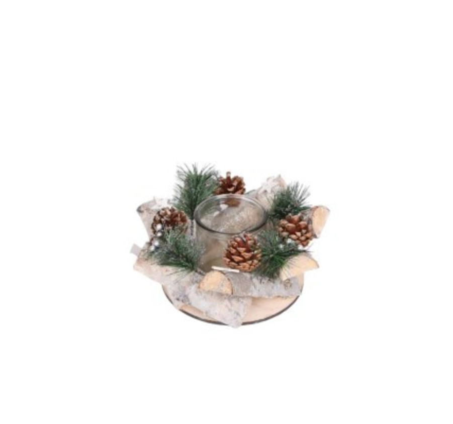 PHOTOPHORE EN VERRE SUR SOCLE