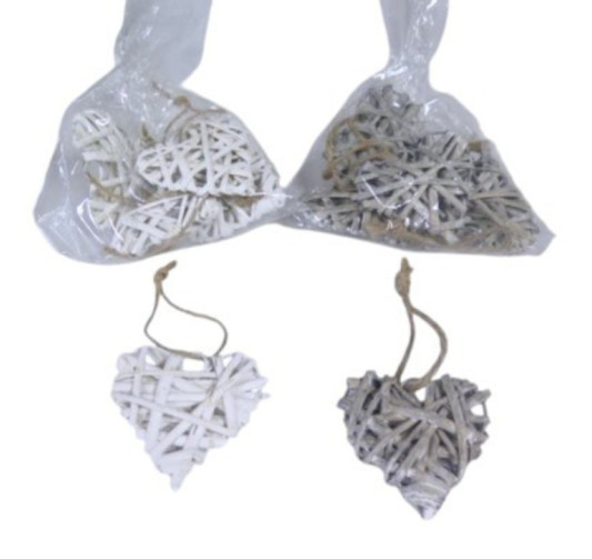 SACHET DE 5 COEURS EN BOIS