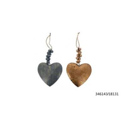 COEUR EN METAL AVEC GRELOTS