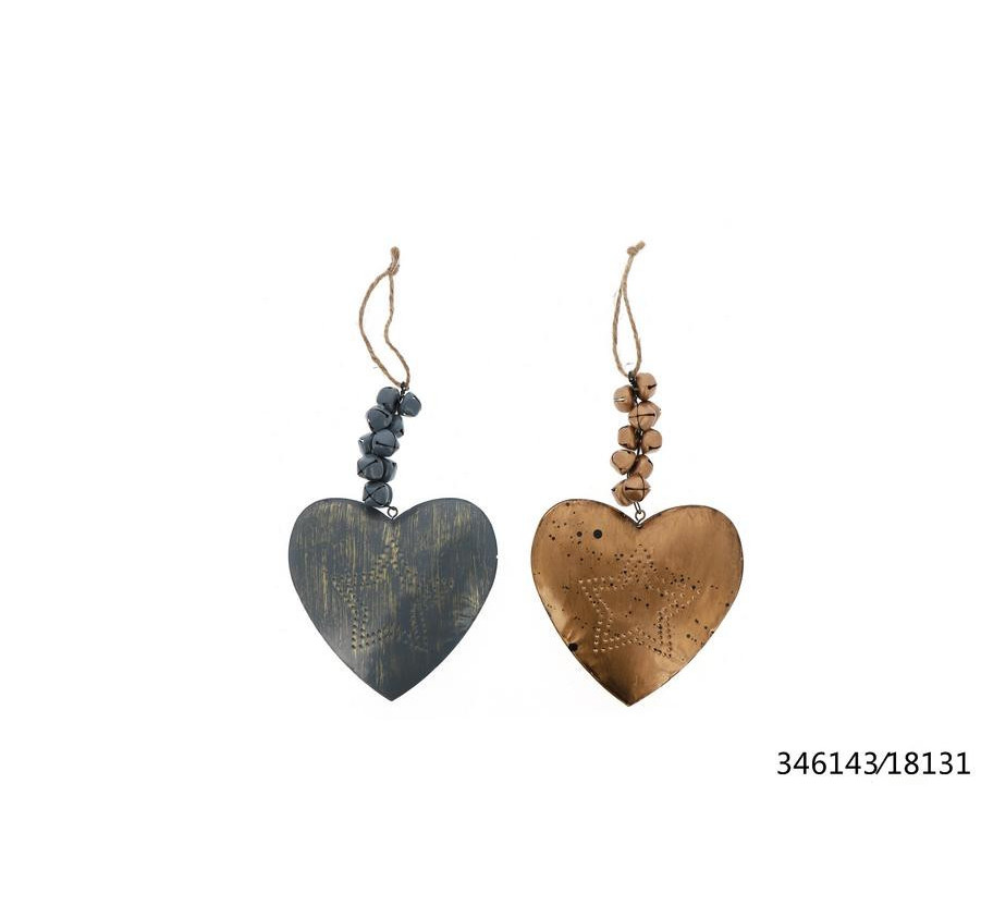 COEUR EN METAL AVEC GRELOTS