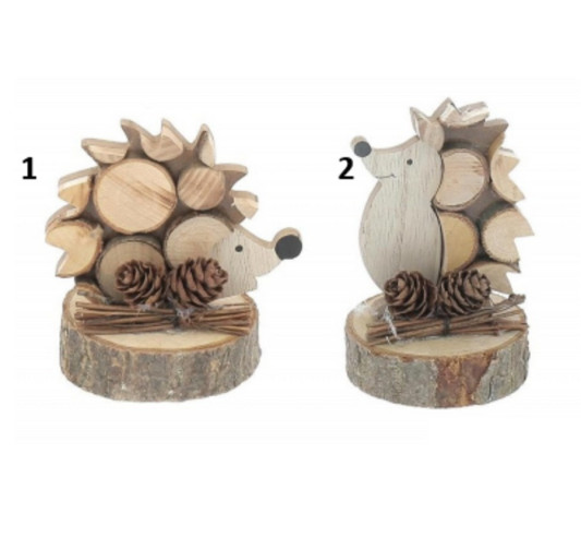 HERISSON EN BOIS SUR RONDIN