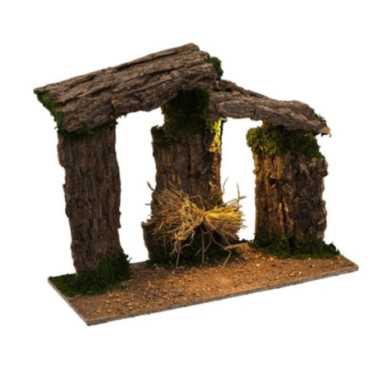 CRECHE DE NOEL EN BOIS H45CM