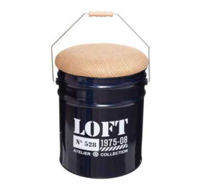 POUF BARIL EN METAL ALFRED