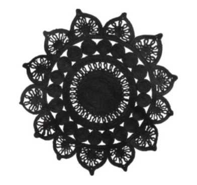TAPIS JUTE COLORIS NOIR