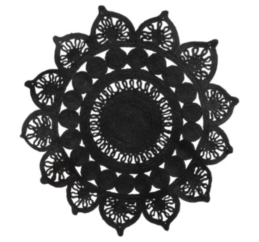 TAPIS JUTE COLORIS NOIR