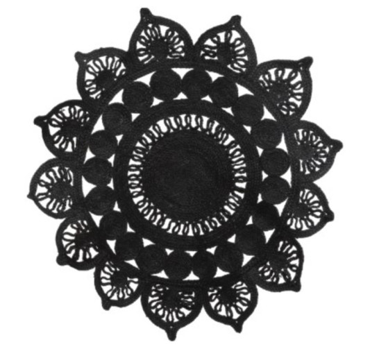 TAPIS JUTE COLORIS NOIR