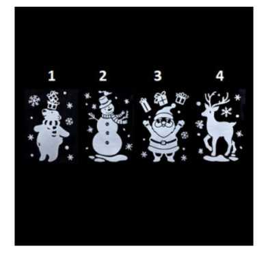 STICKER DE NOEL FLOQUE