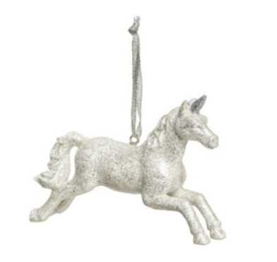 LICORNE PAILLETEE EN RESINE