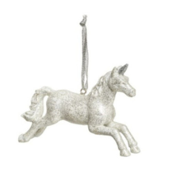 LICORNE PAILLETEE EN RESINE