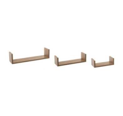 ETAGERE MURALES X3 BORD CHENE