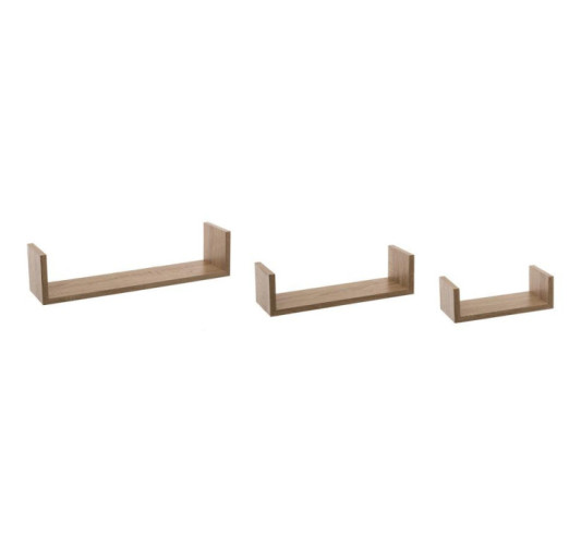 ETAGERE MURALES X3 BORD CHENE
