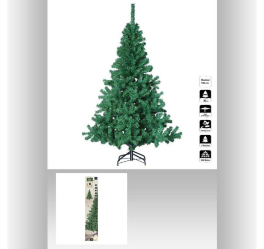 SAPIN LUXE VERT 150CM 320 TIP