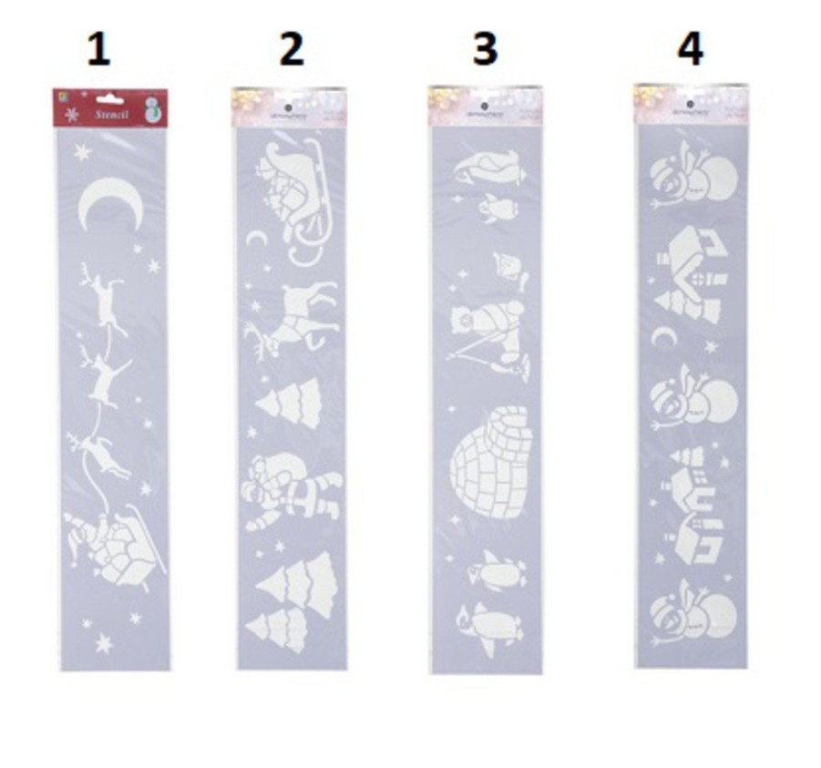 POCHOIR NOEL BANDEROLE 60X12CM