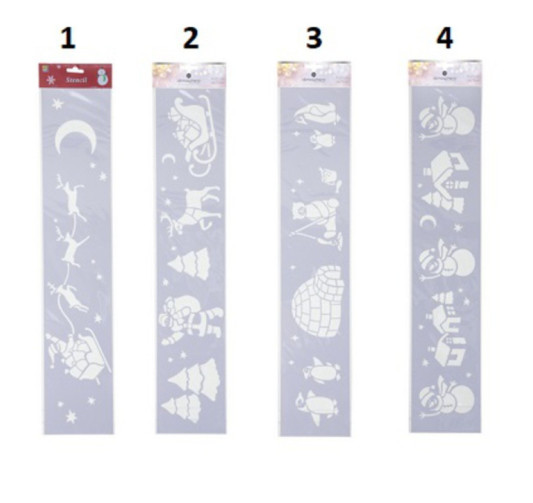 POCHOIR NOEL BANDEROLE 60X12CM