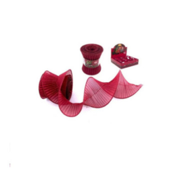 BANDE SPIRALE EN ORGANZA ROUGE