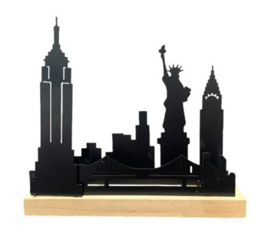 DECORATION CITY BOIS ET METAL