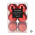 SET DE 12 BOULES DE NOEL ROUGE