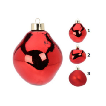 BOULE DE NOEL EN VERRE ROUGE