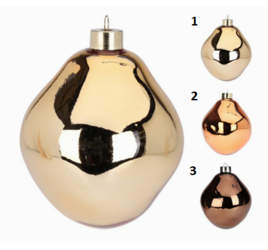 BOULE DE NOEL EN VERRE OR