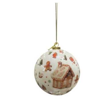 BOULE DE NOEL PAIN EPICES 8CM