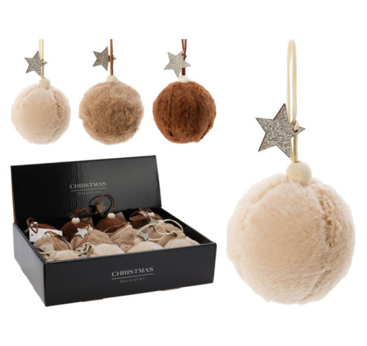 BOULE DE NOEL FAUSSE FOURRURE