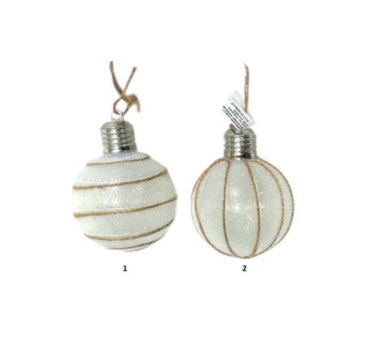 BOULE DE NOEL AMPOULE LED 80MM