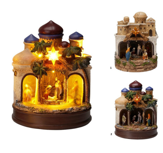 VILLAGE CRECHE LED ANIMEE