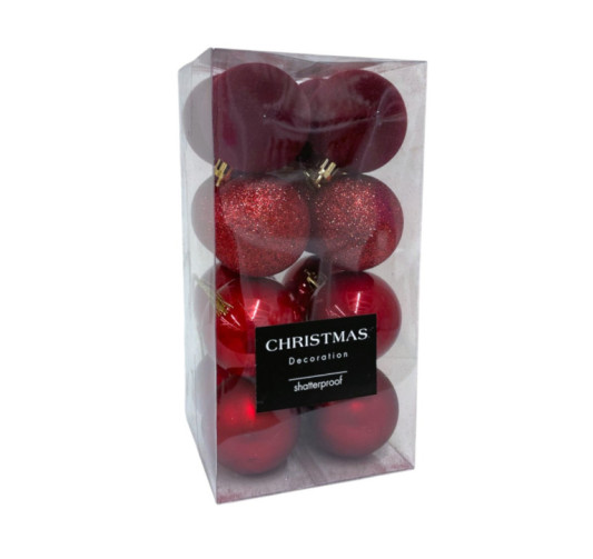 BOITE DE 16 BOULES DE NOEL