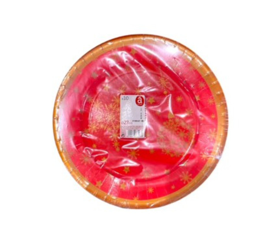 ASSIETTE EN CARTON ROUGE