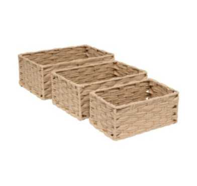 LOT DE 3 PANIERS TRESSE