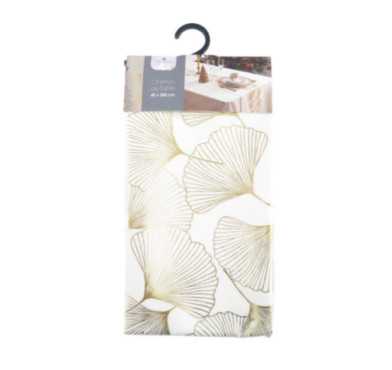 CHEMIN DE TABLE GINKO BLANC