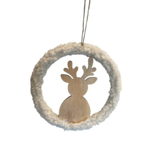 CERCLE EN FOURRURE ET BOIS