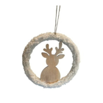 CERCLE EN FOURRURE ET BOIS