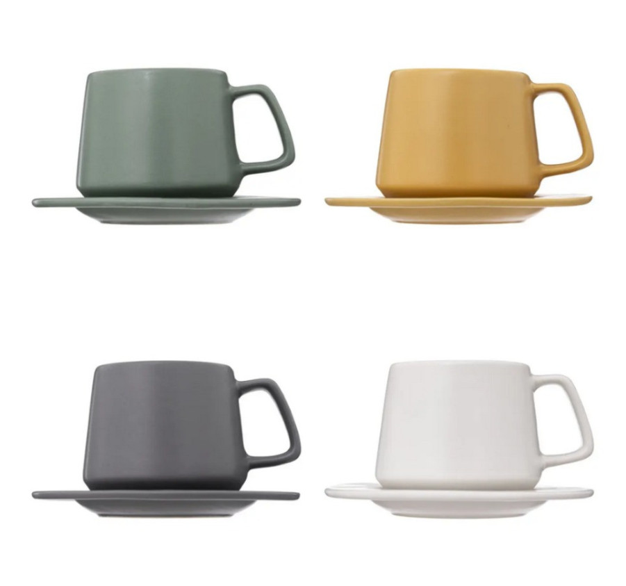 MUG TRAPEZE AVEC SOUS TASSE