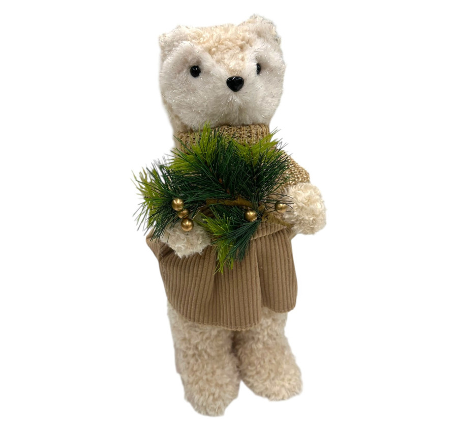 RENARD FILLE BEIGE 25X24X36CM