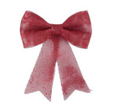 NOEUD DECORATIF EN JUTE ROUGE