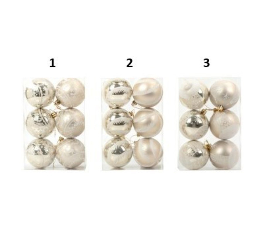 SET DE 6 BOULES DE NOEL