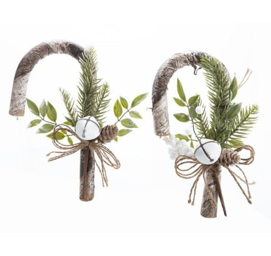 CANNE DE NOEL DECOREE POMME