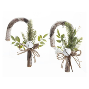 CANNE DE NOEL DECOREE POMME