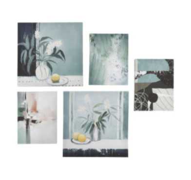 LOT DE 5 TOILES IMPRIMEES