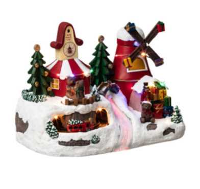 VILLAGE DE NOEL L HORLOGE LED