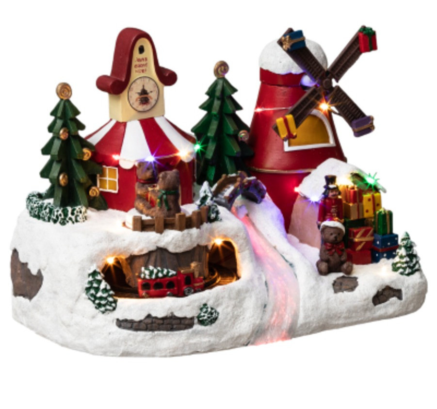 VILLAGE DE NOEL L HORLOGE LED