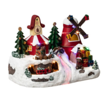 VILLAGE DE NOEL L HORLOGE LED