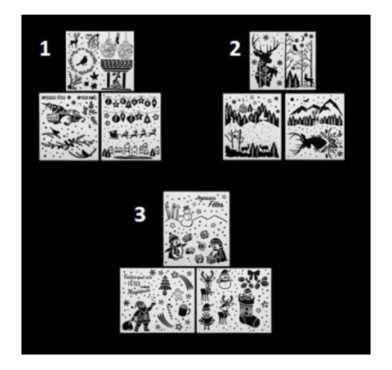 POCHOIR DE NOEL X3 42X37CM