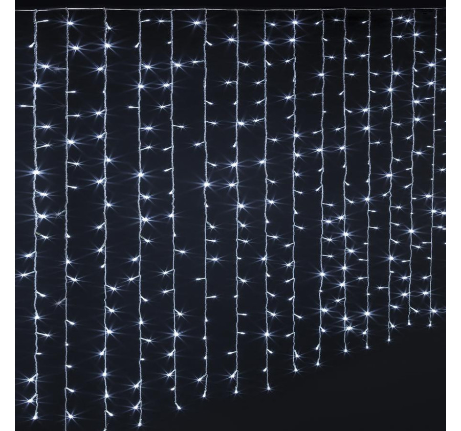 RIDEAU 600LED BLANC FROID