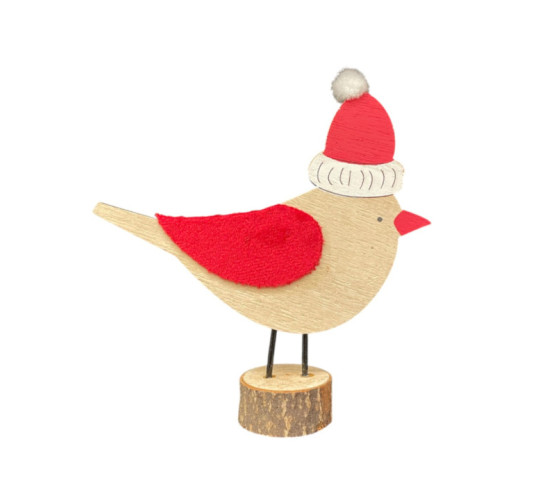 OISEAU AVEC BONNET DE NOEL