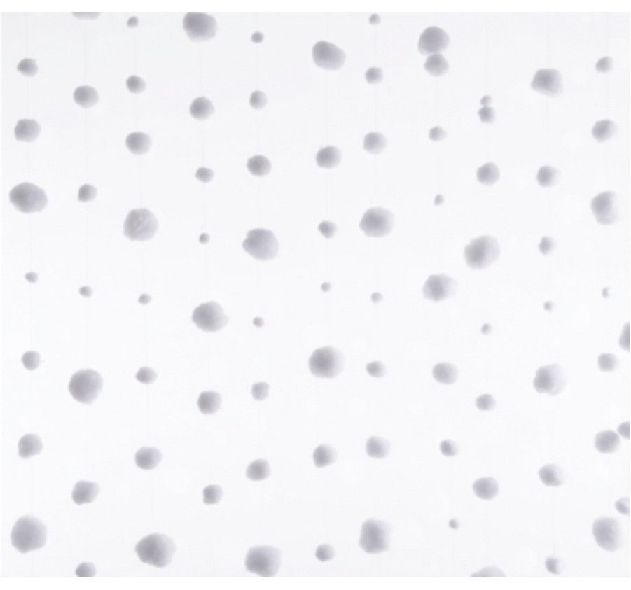 RIDEAU BOULES DE NEIGE BLANC